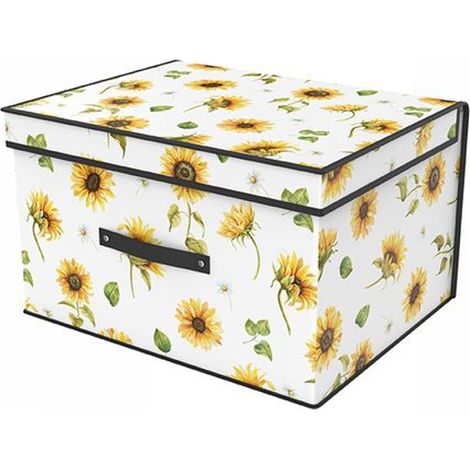 TrAdE Shop Traesio - Box Scatola Salvaspazio Armadio Contenitore Porta Oggetti Organizer 41x35x20 - (1/2)