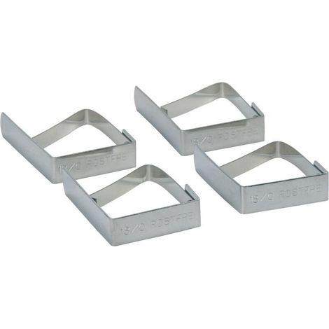 Lot de 4 Pinces pour Nappe en INOX, pour Intérieur et Extérieur, 5 x 4 cm (1/5)