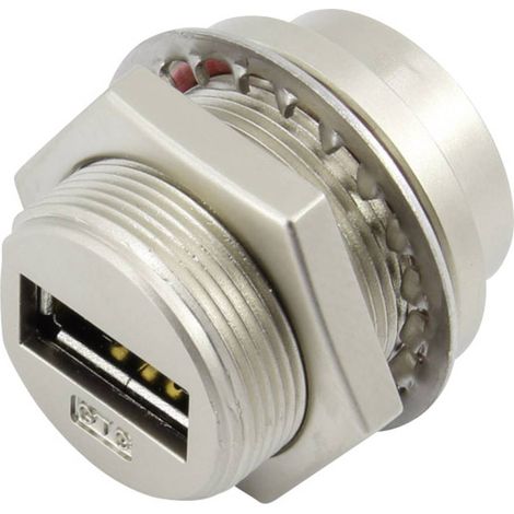 TRU COMPONENTS 93038c232 Presa da pannello in metallo USB di tipo A Presa Contenuto: 1 pz. (1/2)