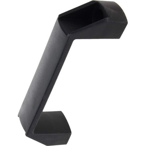 2 maniglie per armadi in stile industriale, interasse 120 mm, per porte di macchinari industriali, officina, garage, produzione, lega di alluminio nera, senza viti (1/5)