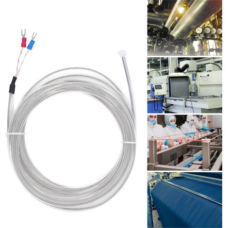 Sonde de température de type K BERM® en téflon étanche et résistant à la corrosion, résistante aux acides et aux alcalis, pour électroplacage, 4 mètres (1/5)