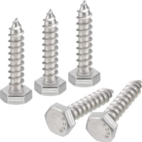 25pcs Hex Tête Retard Vis Boulons 1/4" X 1-1/4" 304 Inox Acier (1/5)