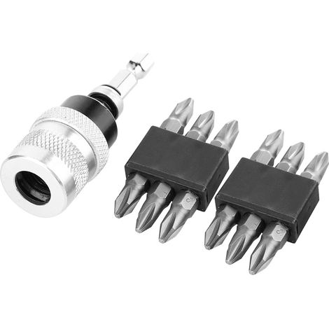 Lot de 12 embouts cruciformes PH2 avec limiteur de profondeur réglable pour vis (1/5)