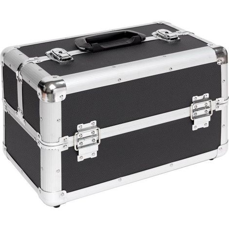 Dema – Malette de rangement compartimentée PVC – 5 compartiments – Dimensions extérieures 375x235x265mm – Verrouillable avec coins arrondis