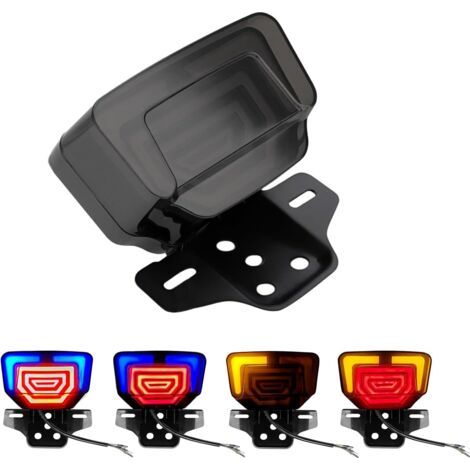LED Feu arrière Moto Intégré Clignotant,LED Feu de Freinage,Feu de Route avec Support de Plaque Imperméable pour Motocyclette 12V-1 Pcsdengyank (1/5)