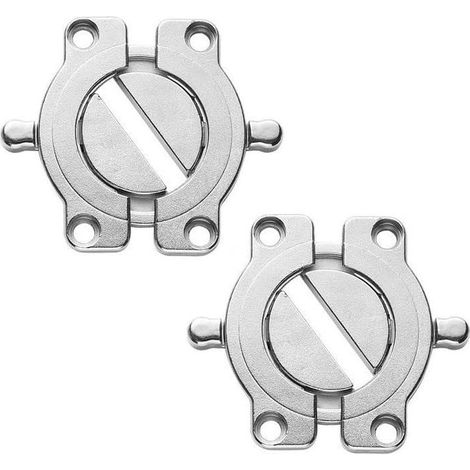 Lot de 2 verrous rotatifs en métal (1/5)