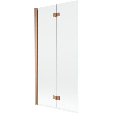 Mexen Mist mampara de ducha de 2 alas izquierda 90 x 150 cm, transparente, cobre cepillado - 8A9-090-002-65-00-L (1/5)