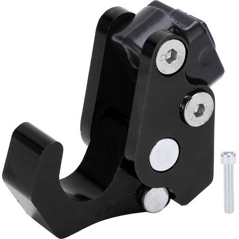Support universel pour crochet de moto en alliage d'aluminium CNC - Porte-bagages et crochet de casque noir (1/5)