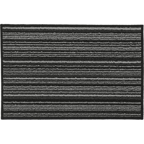 Arona Machine Washable Latex Backed Doormat, 40x60cm, Black (1/4)