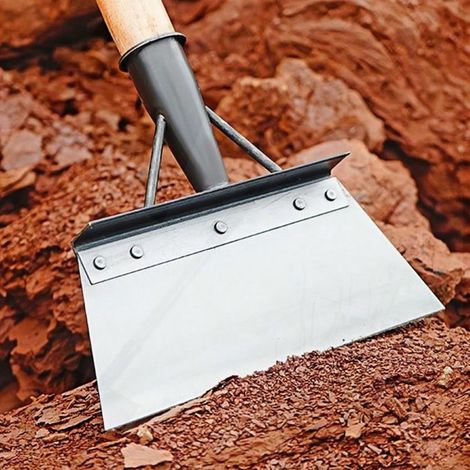 Pelle de jardin en acier inoxydable résistante (sans manche) : Outil ergonomique multifonction pour enlever la mousse, les mauvaises herbes, la neige, et pour l'entretien du jardin et de la ferme (1/5)