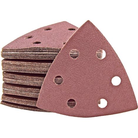 MioTools Fox Klett-Schleifblätter, 93 mm, 6-Loch, f. Deltaschleifer, Normalkorund (25 Stk.) K24