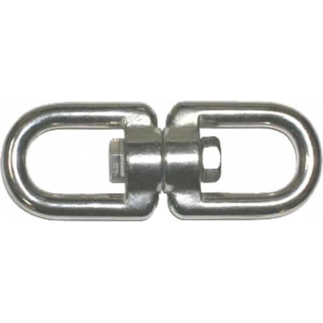 FPLUS grillete giratorio doble 10mm , Grillete giratorio galvanizado.