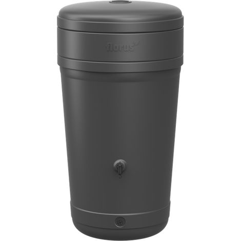 Florus Rain Barrel 200L Black Serbatoio Per Acqua Piovana Rotondo
