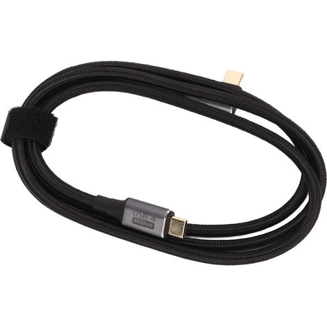 Câble USB-C vers USB-C de 1,2 m, débit de transmission élevé de 40 Gbit/s, charge rapide, câble de données coudé