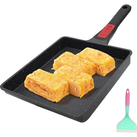 Tamagoyaki Pfanne 23x21 cm, Antihaft, Abnehmbarer Griff, Backofenfest (1/5)