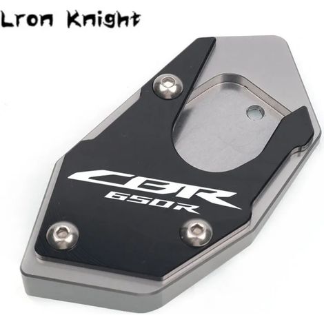(CBR650R Titanium) 2023 Nouveau compatible avec HONDA CB650R CBR650R 2019-2023 : béquille latérale CNC, extension de béquille, plaque de support, puissance maximale (1/4)