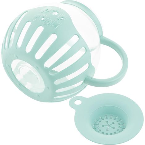 Macchina per popcorn da microonde, ciotola in silicone 17x21x16,5 cm, cottura rapida, snack salutare, friggitrice ad aria, microonde, coperchio incluso