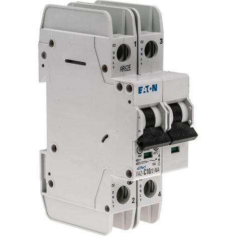 Disyuntor Eaton 2 polos 10 A tipo C 15 kA