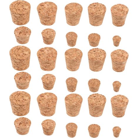 100 bouchons liège, bois, réutilisables - fermeture étanche (1/5)