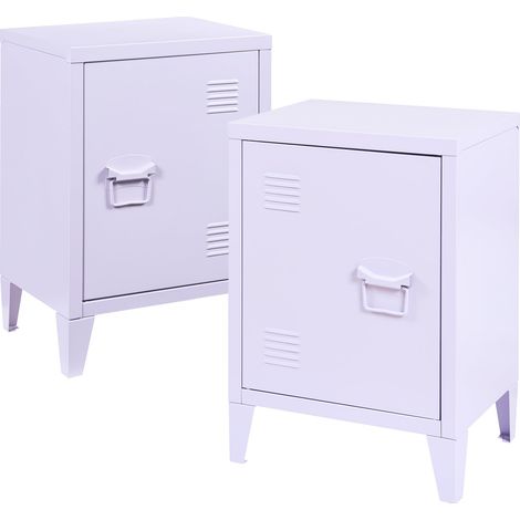 Set di 2 comodini 57 x 40 x 30 cm viola 030009723