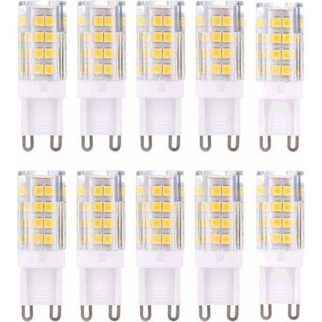 G9 LED Lampe Ampoules, Blanc Chaud 3000K 5W G9 LED Ampoule Lumiere équivalent aux ampoules halogènes de 40 W 420 lumens not dimmable, lot de 10 (1/5)