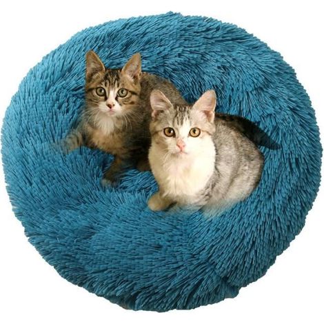 RNGCPTO Lit de Panier COUSSIN Pour Chat et Chien,Lit de Animaux Rond en Peluche Douce et Confortable Panier Pour Chat Chien 40cm A1 (1/4)