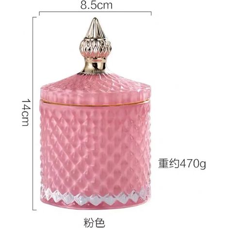 Bocal à bonbons en verre de luxe avec couvercle, boîte de rangement pour noix, objet de décoration de bureau.
