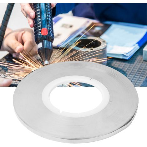 Bande adhésive en acier nickelé de 0,12 mm, plaquée nickel, pour soudage par points de batterie, 1 kg (0,12 7 mm) (1/5)