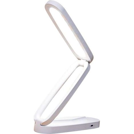 Lampe de bureau LED pliable (blanc pur), lumière réglable, idéale pour les chambres et les tables de chevet, interface USB (1/5)