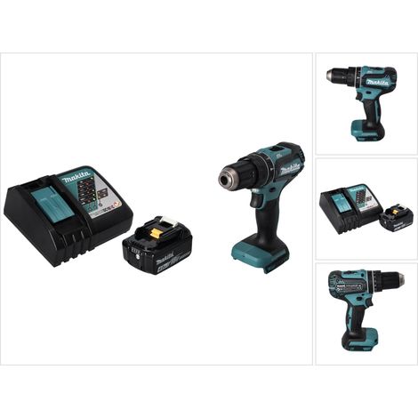 Taladro percutor a batería Makita DHP 485 RM1 18 V 50 Nm sin escobillas + 1 batería de 4,0 Ah + cargador (1/5)