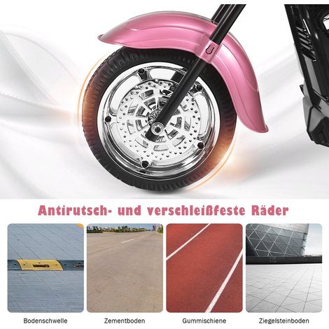 6 v elektro motorrad batteriebetriebenes motorrad mit musik 91 x 48 x 64cm rosa