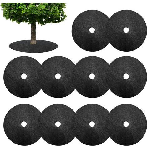 10er-Pack 32 cm Unkrautvliesmatten für Bäume, Blumen, Landschaftsbau