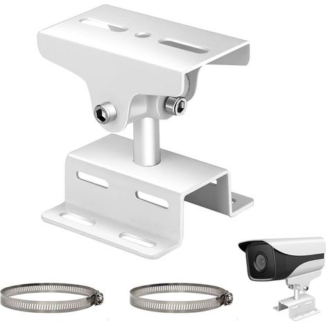 Support en Métal Massif pour Caméra de Sécurité Extérieur - Compatible avec des Tubes Jusqu'à 200 mm pour CCTV et Projecteurs LED Mural (1/5)
