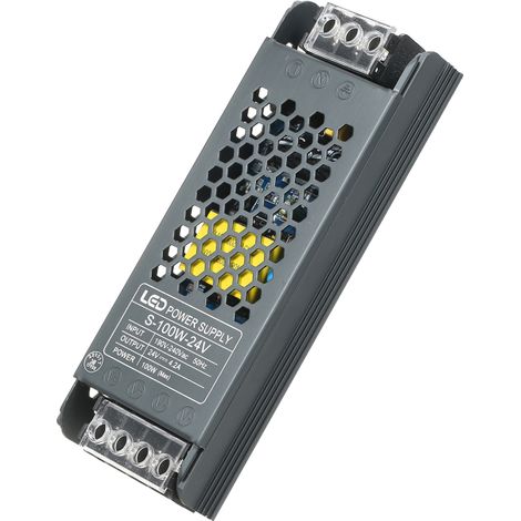 Adaptador de corriente ultradelgado para tiras LED, transformador de CA 190V-240V a CC 24V 4.2A 100W, convertidor de potencia conmutada para uso en interiores.
