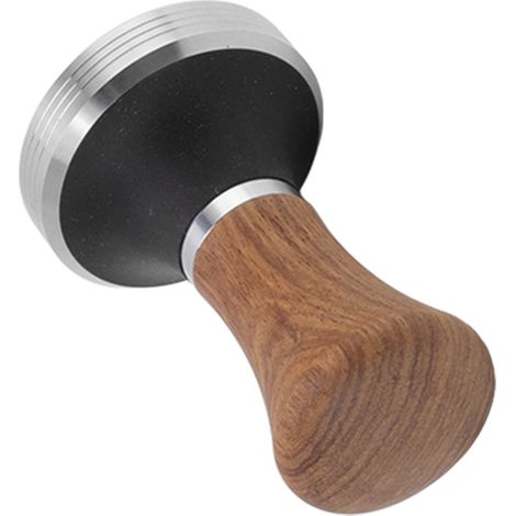 Kaffeetamper aus Edelstahl mit flachem Boden und Holzgriff, 51 mm / 2,0 Zoll (1/5)