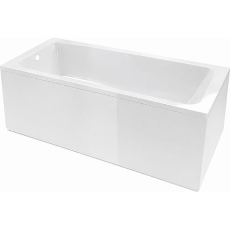 pack baignoire 170x75cm avec tabliers recoupables 180cm et 80cm - blanc brillant - mae square