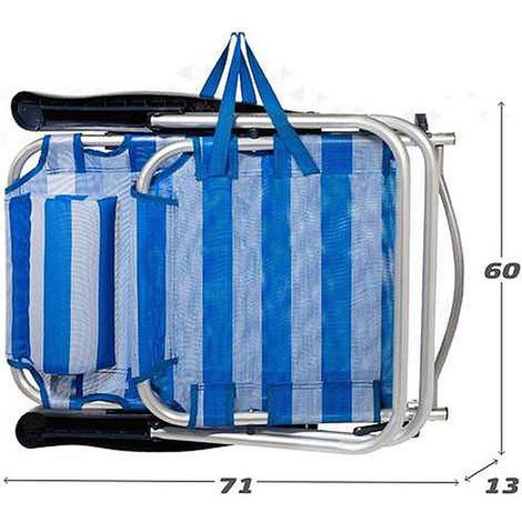 chaise pliante aktive folding chair 5 positions aluminium