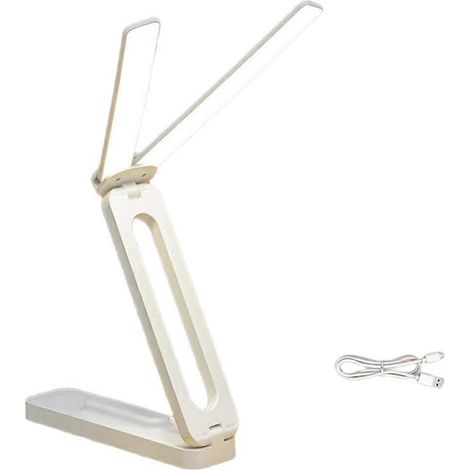 Wiederaufladbare LED-Schreibtischlampe über USB, faltbar, dimmbar und berührungsempfindlich, Nachtlicht zum Schutz der Augen, ideal für Schlafzimmer oder Nachttisch. (1/5)