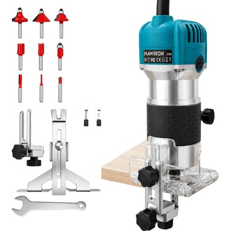 Défonceuse à bois, design portable, plusieurs fraises incluses, 220V-240V Prise EU (1/5)