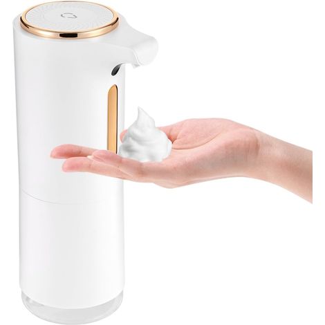 Seifenspender Automatisch, Wiederaufladbar Seifenspender Wandbefestigung 250ml Elektrischer Seifen-Spender mit Sensor, für Küchen, Hotel, Restaurant (Weiß.) (1/5)