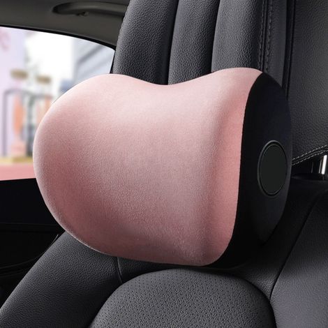 Appuie-tête de siège auto en mousse à mémoire de forme, coussin de soutien pour la nuque, oreiller pour siège auto ou bureau, rose (1/5)