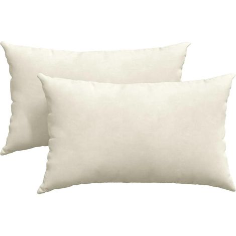 Maison Exclusive - Coussins de canapé 2 pcs Crème 50 x 30 cm