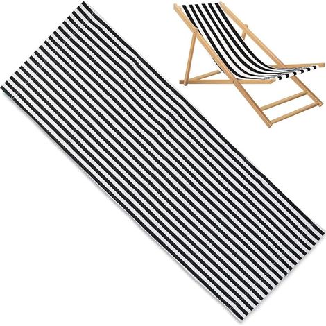 Canvas Chilienne Beach Chair 118 x 43 cm Replacement Sling for Folding Sun Loungers Outdoor Summer Garden Holiday Courtyard (1/5)