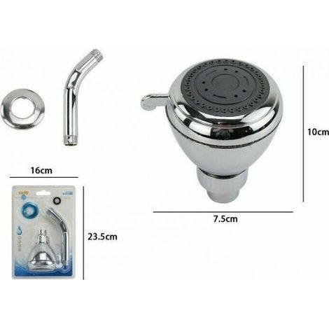 SOFFIONE DOCCIA A MURO DOCCETTA FISSA EFFETTO PIOGGIA A GETTI BRACCIO 15CM 59233