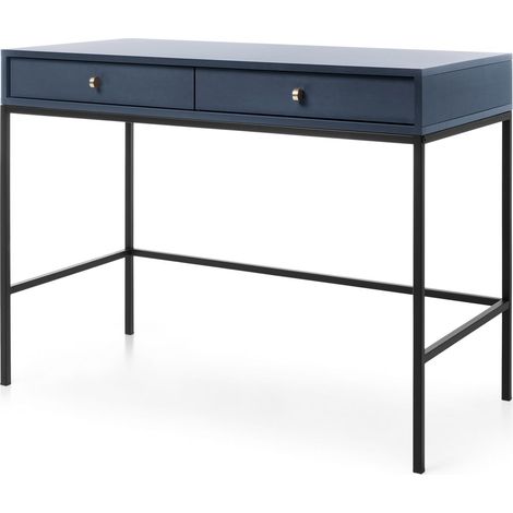 Toletta, blu navy, 103,5 x 77,6 x 50 cm, gambe nere (1/5)