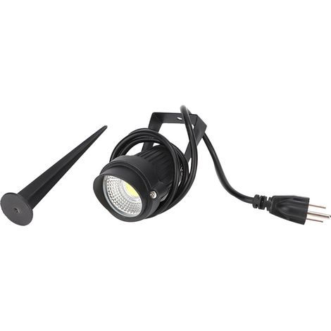 Lampe de jardin LED 5W COB aluminium 1 mètre IP65 étanche éclairage paysager extérieur cour jardin 85-265V prise US pin lumière froide (1/5)