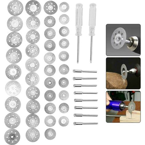 Ensemble de 50 disques de coupe diamantés pour meuleuse rotative Dremel (1/5)