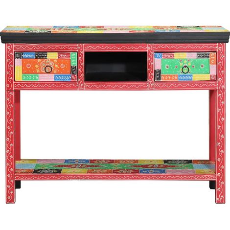 Table console，Table d'appoint，Bout de canapé，Meuble d'entrée avec tiroir Multicolore 100 x 30 x 77 cm