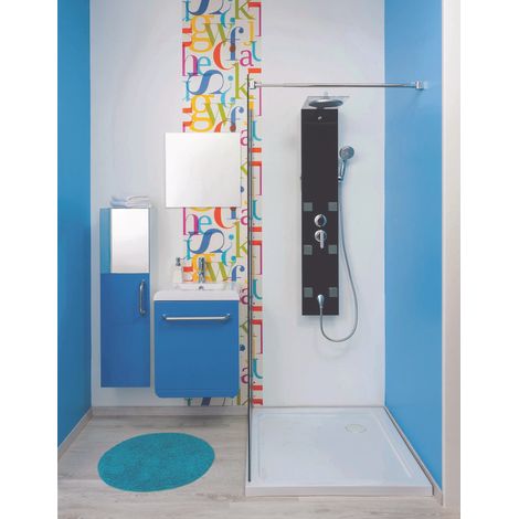 ONDEE - Plato de ducha YQUA - Antideslizante - Acrílico - Blanco - Extra-plano - 80x120cm (1/5)