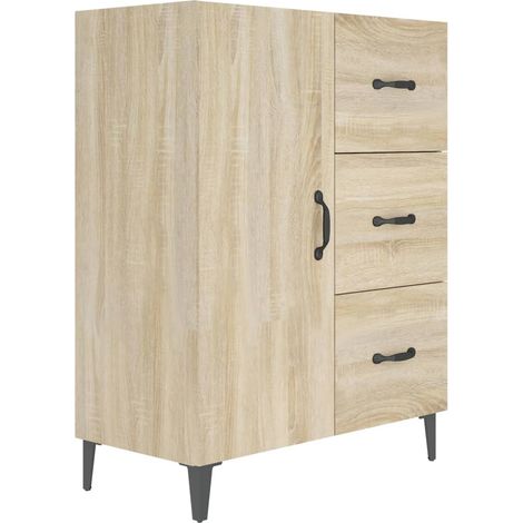 Aparador buffet cómoda armario unidad de almacenamiento organizador cocina salón salón Sonoma 69,5 x 34 x 90 cm madera contrachapada marrón 020031655